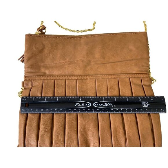 Urban Expressions Women's Brown Foldable Clutch Purse With Strap - Picture 8 of 8
